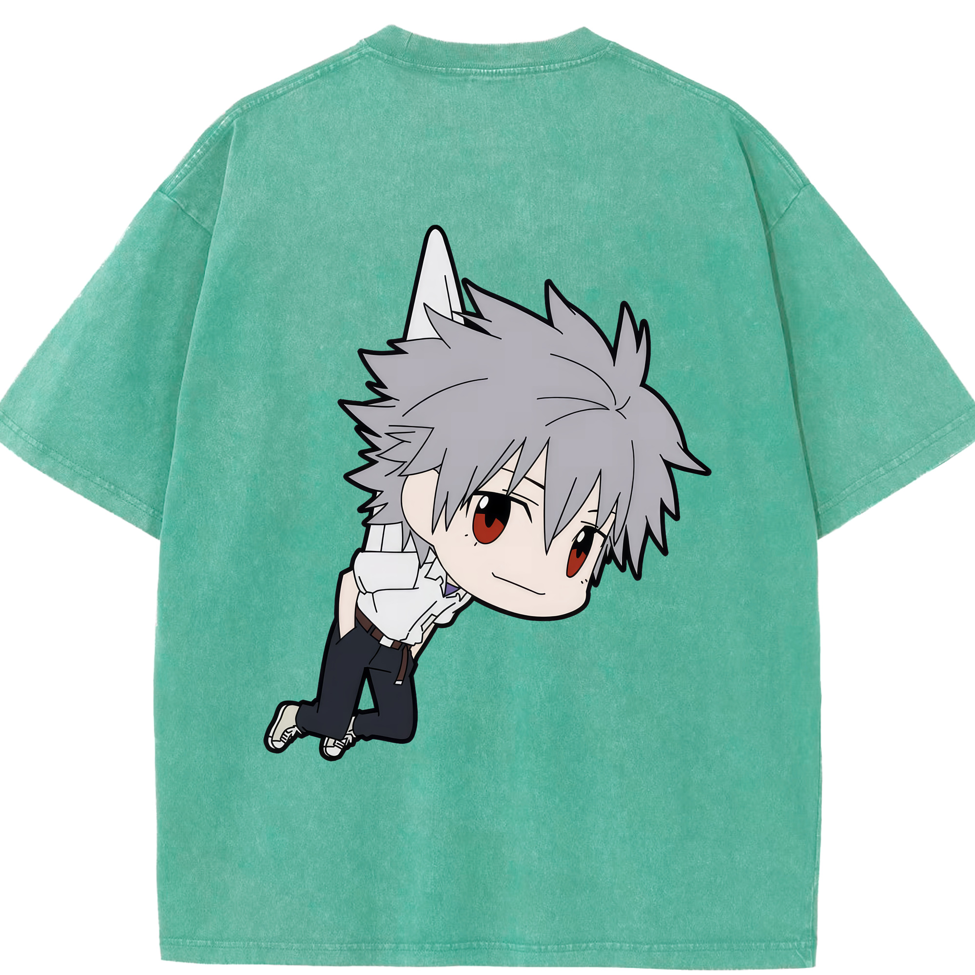 （画像用） EVA 新世紀エヴァンゲリオン 綿100% ヴィンテージ風 半袖Tシャツ（背面プリント）